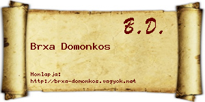 Brxa Domonkos névjegykártya